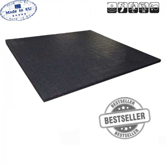 Sportvloer rubber tegel | 100x100cm | 1.1cm dik