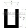 Volrubber U Profiel | binnenmaat 5mm | hoogte 12mm | dikte 2mm