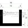 Volrubber U Profiel | binnenmaat 12mm | hoogte 12mm | dikte 2mm