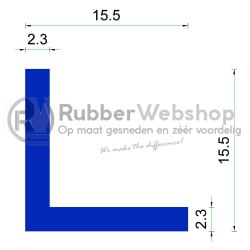 Siliconen hoekprofiel BLAUW...